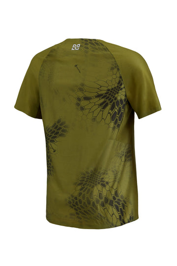 Rekord Short Sleeve Run Tee Army Green -  Men's